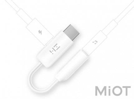 Кабель Xiaomi ZMi AL711 Type-C - 3.5mm Audio/Charging 2-in-1 adapter
